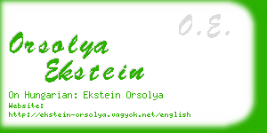 orsolya ekstein business card